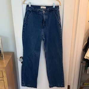 Abercrombie & Fitch Women's Straight Leg Jeans - Deep Indigo
